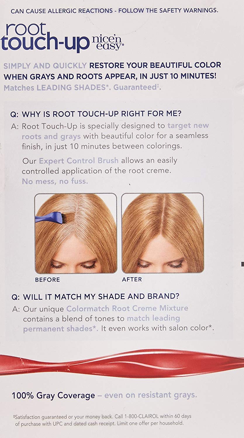 Clairol Root Touch-Up de Nice’n Easy – Tinte permanente para el cabello, color rubio champán medio 8.5A, paquete de 1 unidad