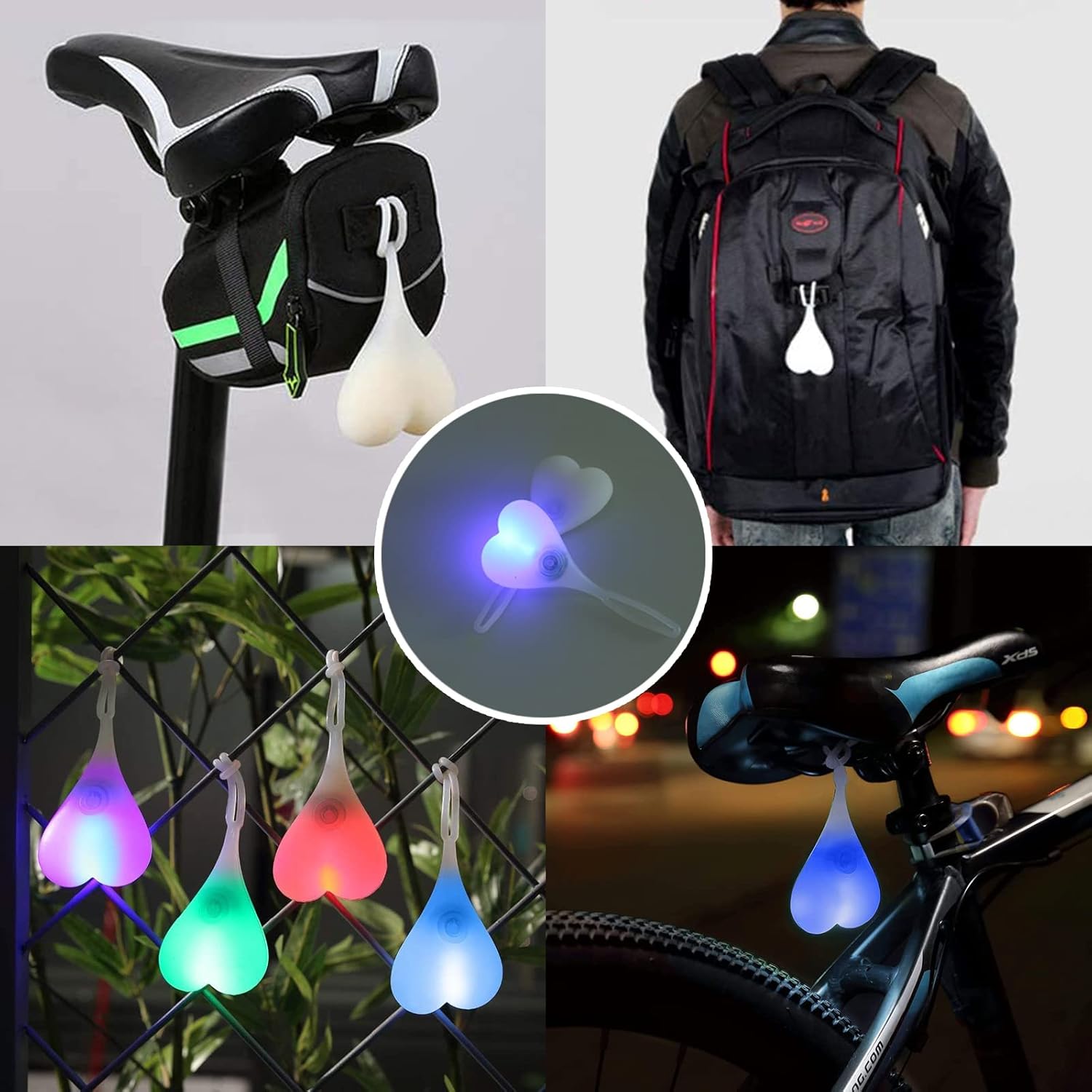 Nuevo material LED bicicleta luz trasera brillante bicicleta bicicleta linterna seguridad reflectores accesorios impermeable 3 modos de luz