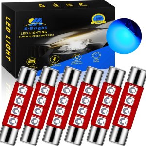 EverBright – Bombilla LED de 1.102 in para espejo de visera de automóvil, 14V1CP 6641 6612F, bombilla LED festoon de 12 V, 3030-4SMD, paquete de 6 EverBright – Bombilla LED de 1.102 in para espejo de visera de automóvil, 14V1CP 6641 6612F, bombilla LED festoon de 12 V, 3030-4SMD, paquete de 6