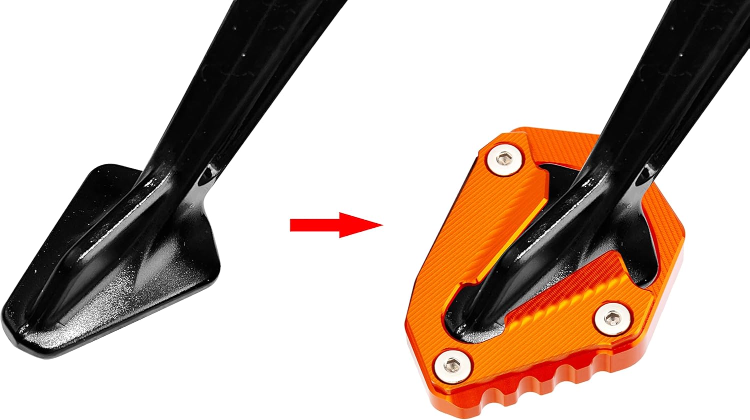 Placa de extensión para soporte lateral de motocicleta compatible con KTM 1290 Super Adventure S 2021 2022 2023  Soporte de almohadilla de pie 1290