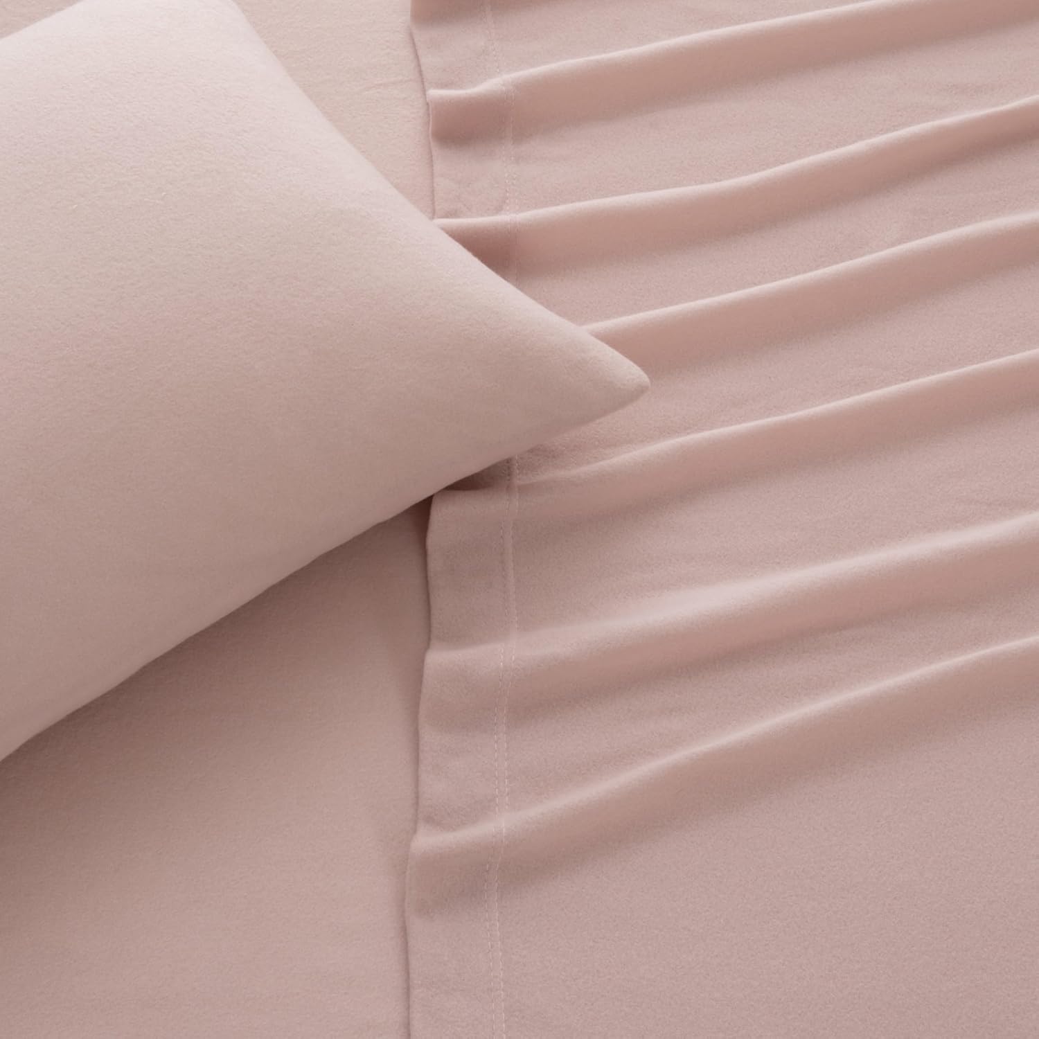 Juego de sábanas de felpa extra suave. Sábanas de invierno acogedoras, tibias, suaves, permiten la ventilación, colores lisos Colección Christina