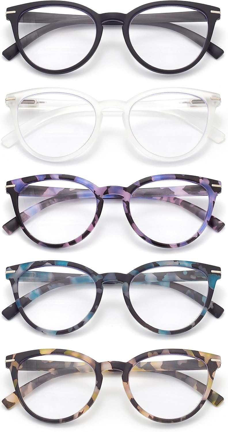 Lentes de lectura para hombres y mujeres, muy ligeros, con bisagra de resorte, lentes transparentes, gases para computadora