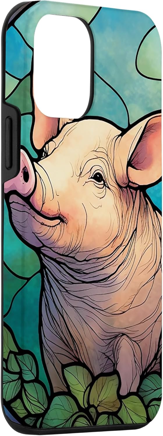 iPhone 12 mini Pig Stained Glass Case