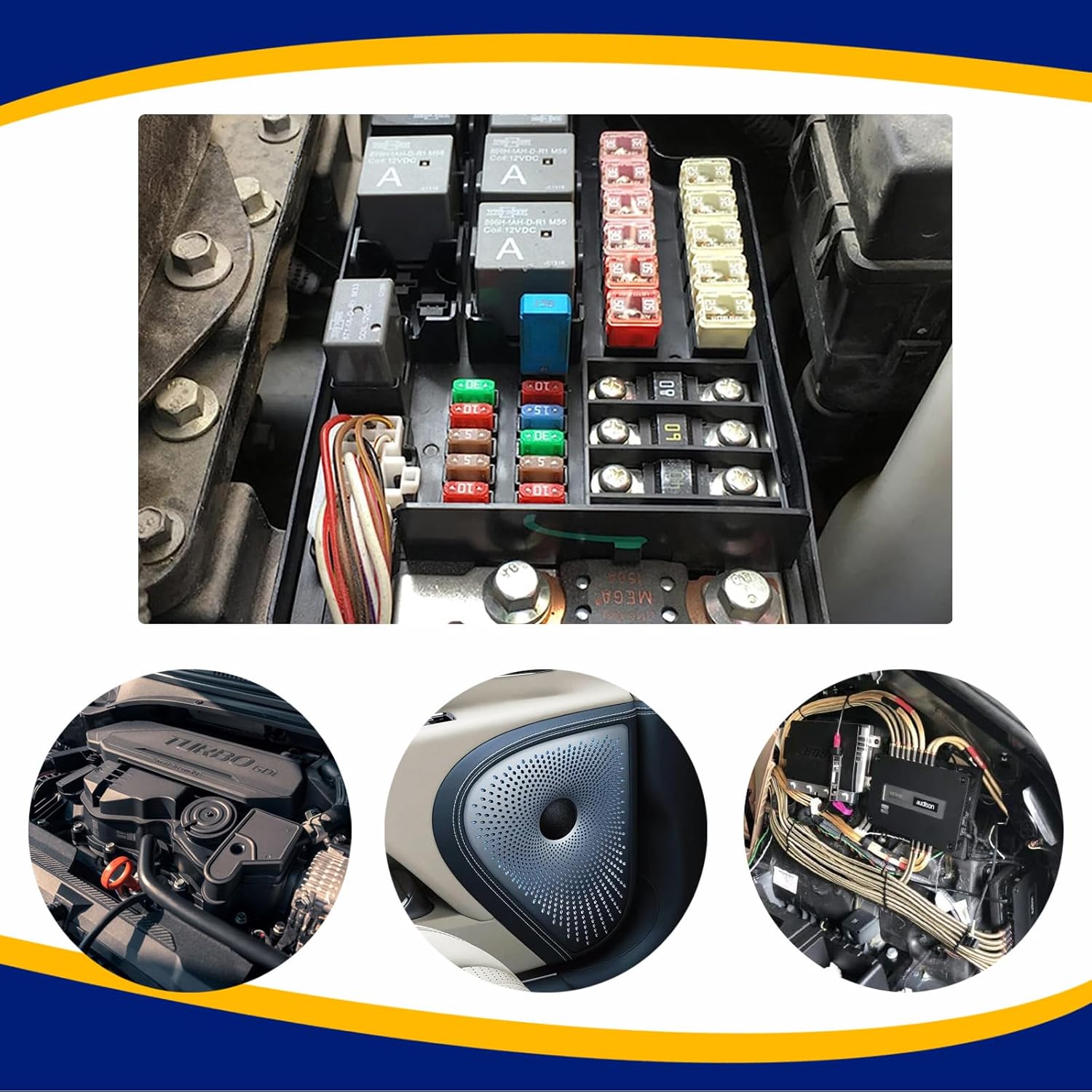Disyuntor de fusible reiniciable de 25 amperios de perfil bajo ATCATO fusibles 5 paquetes 25A 12V-28V para automóvil, SUV, barco
