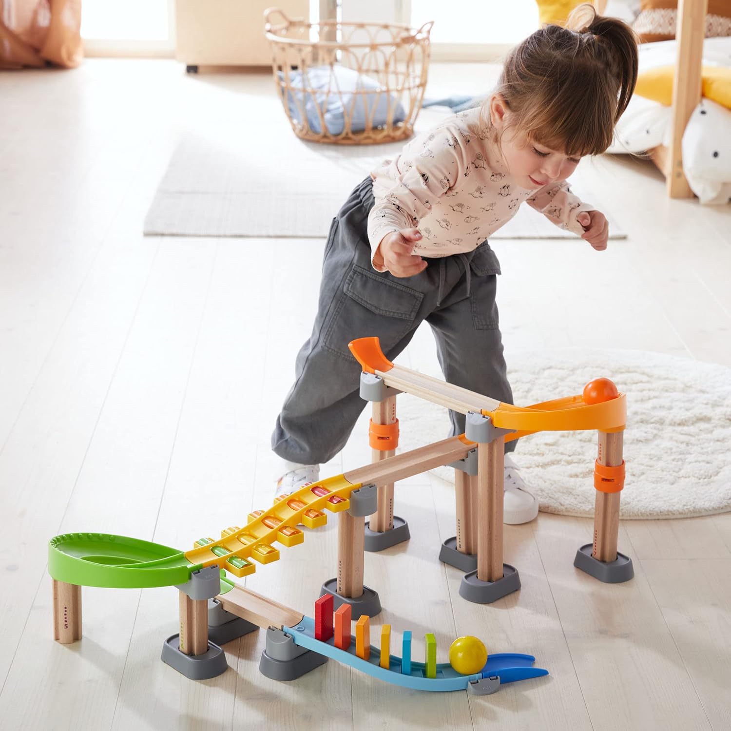 HABA Kullerbu Melody Dominoes Ball Track Juego Set