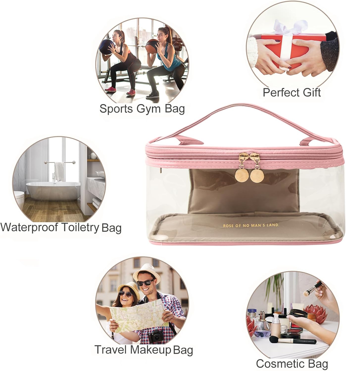 Bolsa de viaje para cosméticos, bolsa de cosméticos de doble capa, bolsa de maquillaje grande, bolsa de maquillaje de viaje, bolsa organizadora de