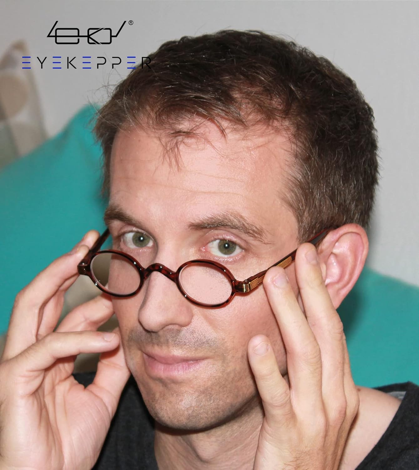 Eyekepper Readers Spring Temple – Lentes de lectura redondos ovalados, tamaño pequeño, 1