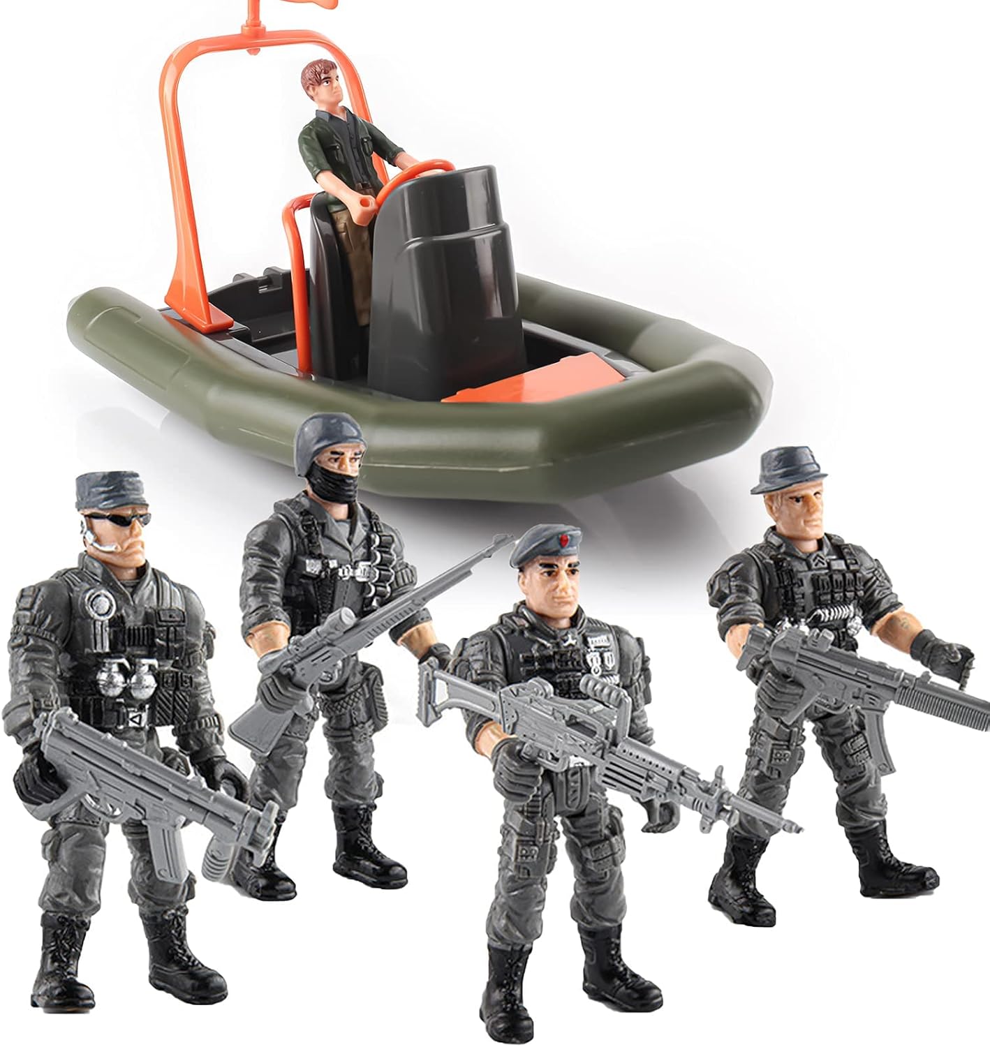 6 piezas de juguetes submarinos del ejército para niños soldados, figuras de acción para niños, soldados de juguete del ejército, figuras para niños