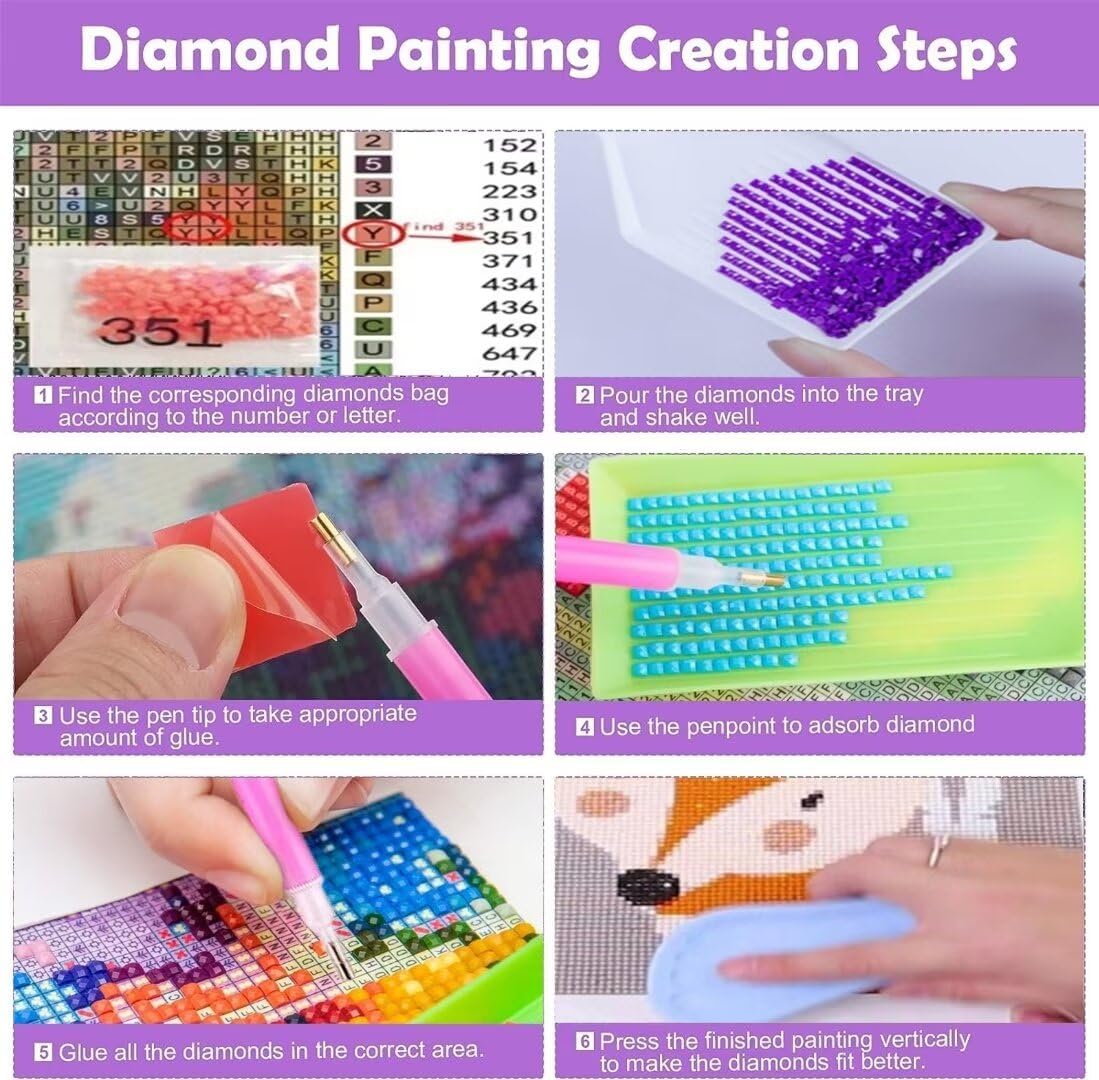 Kit de arte de diamantes de Halloween para adultos, pinturas de puntos de diamante para principiantes, suministros de arte de diamantes para