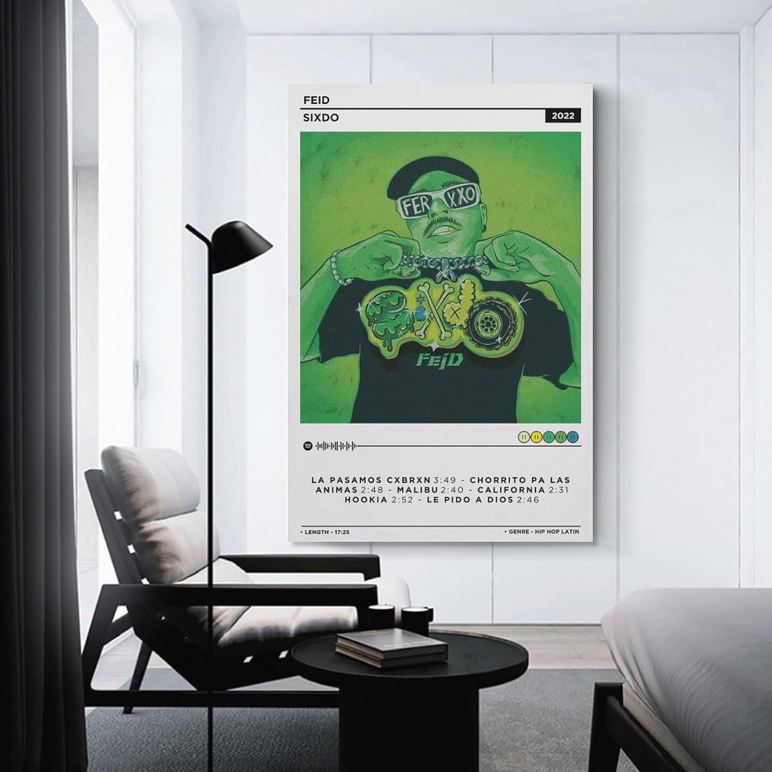 DAXXIN Feid -Sixdo – Póster de lienzo decorativo para pared, sala de estar, dormitorio, decoración, regalo, sin marco, estilo 20 x 30 pulgadas (19.7