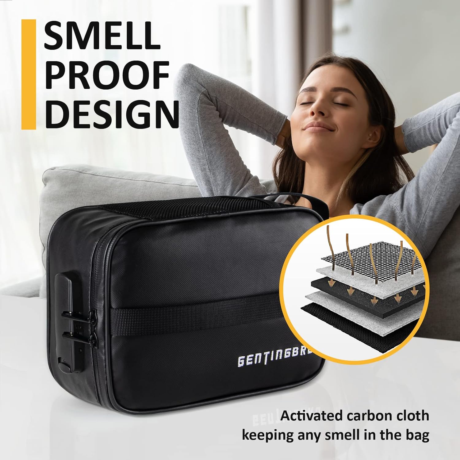 Bag with Combination Lock Medicine Lock Bag Oxford Cloth PVC
