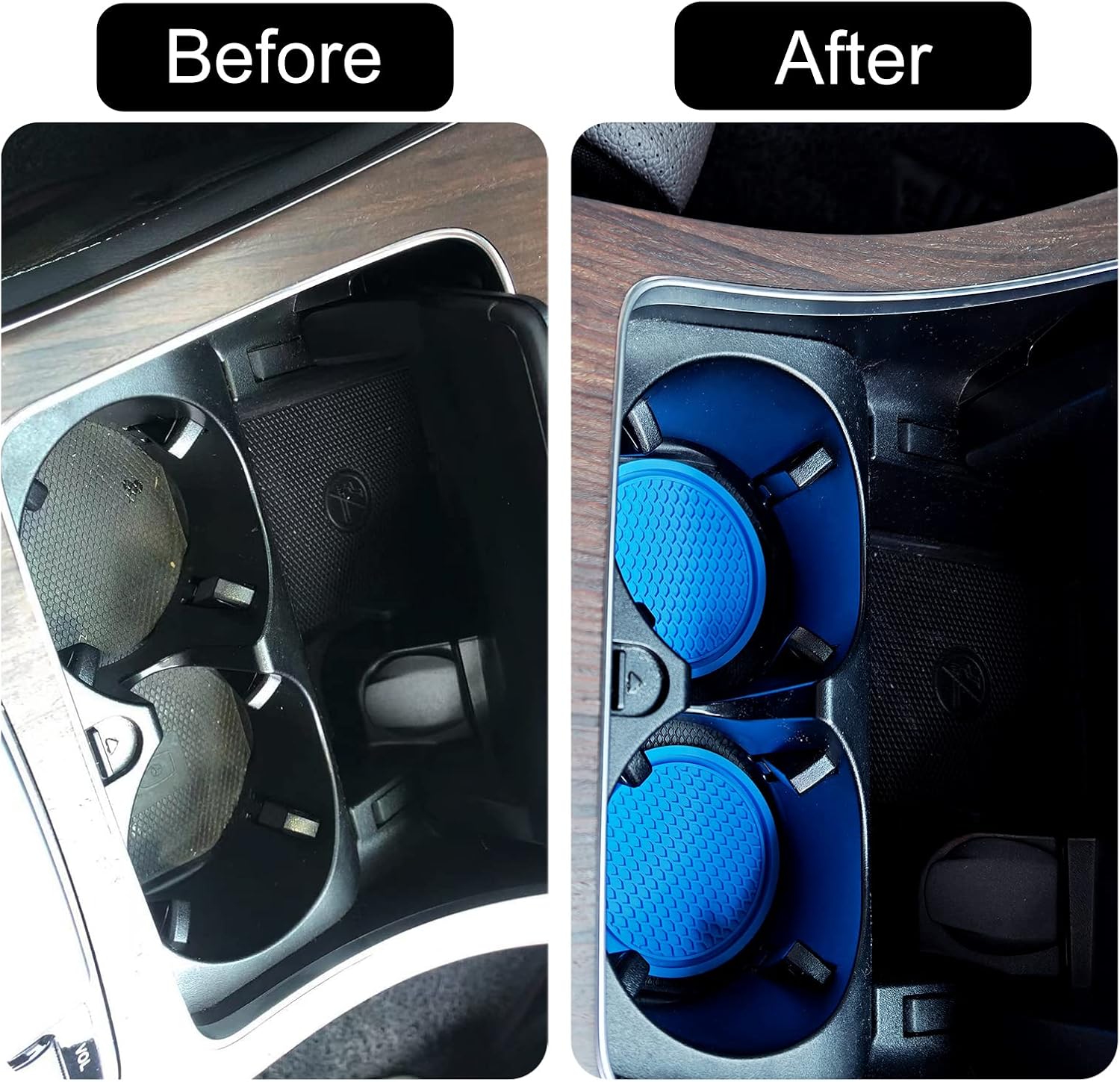 Posavasos para automóvil, paquete de 4, portavasos universales para vehículos, accesorios interiores de automóvil, 2.75 pulgadas de diámetro para