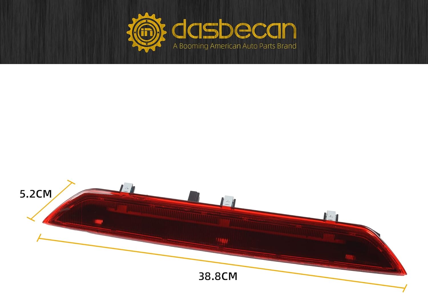 Dasbecan 3 luz de freno central de montaje alto compatible con Ford transit 150 tránsito 2015-2019 250 tránsito 350 sustituye a 1821327 185817