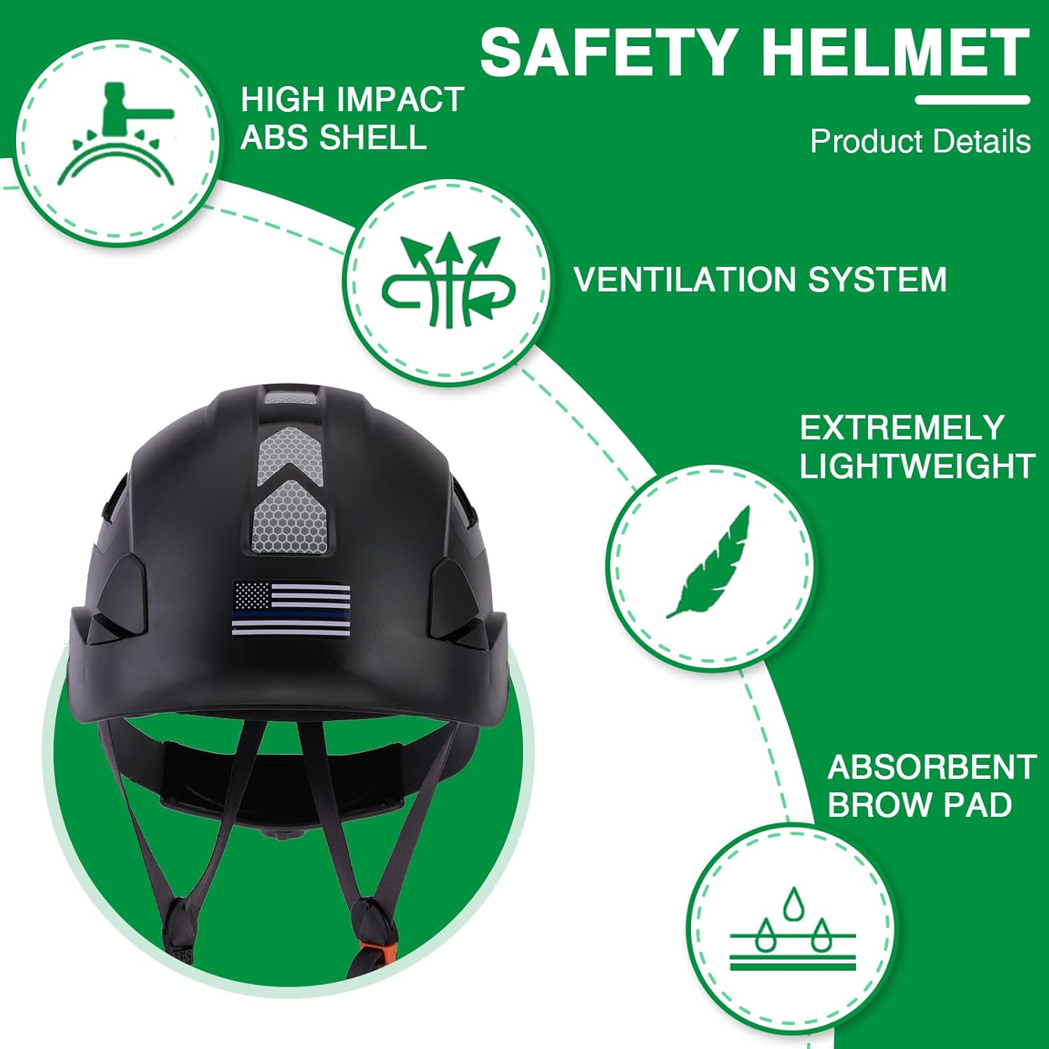 Casco de seguridad con visera y protección auditiva, casco de trabajo aprobado por LOHASTAR ANSI Z89.1 para motosierra forestal, casco de tala