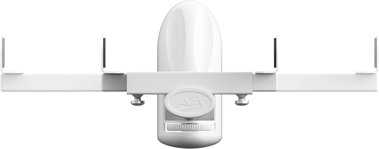 AVF Soportes de altavoz de sujeción lateral de acero tradicional en blanco (juego de 2)