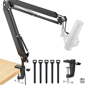 InnoGear Escritorio con soporte de micrófono, brazo de brazo con gestión de cables para Blue Yeti HyperX QuadCast SoloCast Snowball Fifine Shure InnoGear Escritorio con soporte de micrófono, brazo de brazo con gestión de cables para Blue Yeti HyperX QuadCast SoloCast Snowball Fifine Shure
