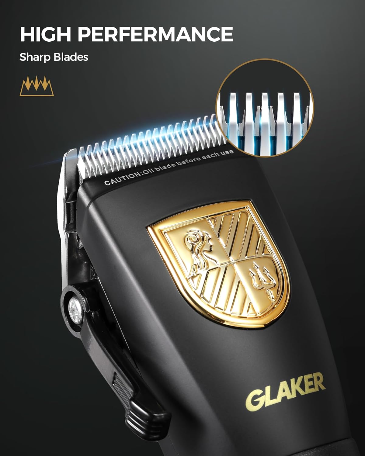 GLAKER Cortapelos para hombres profesionales, cortapelos inalámbricos para cortar cabello, kit de recortadora de pelo para hombre con pantalla LED,