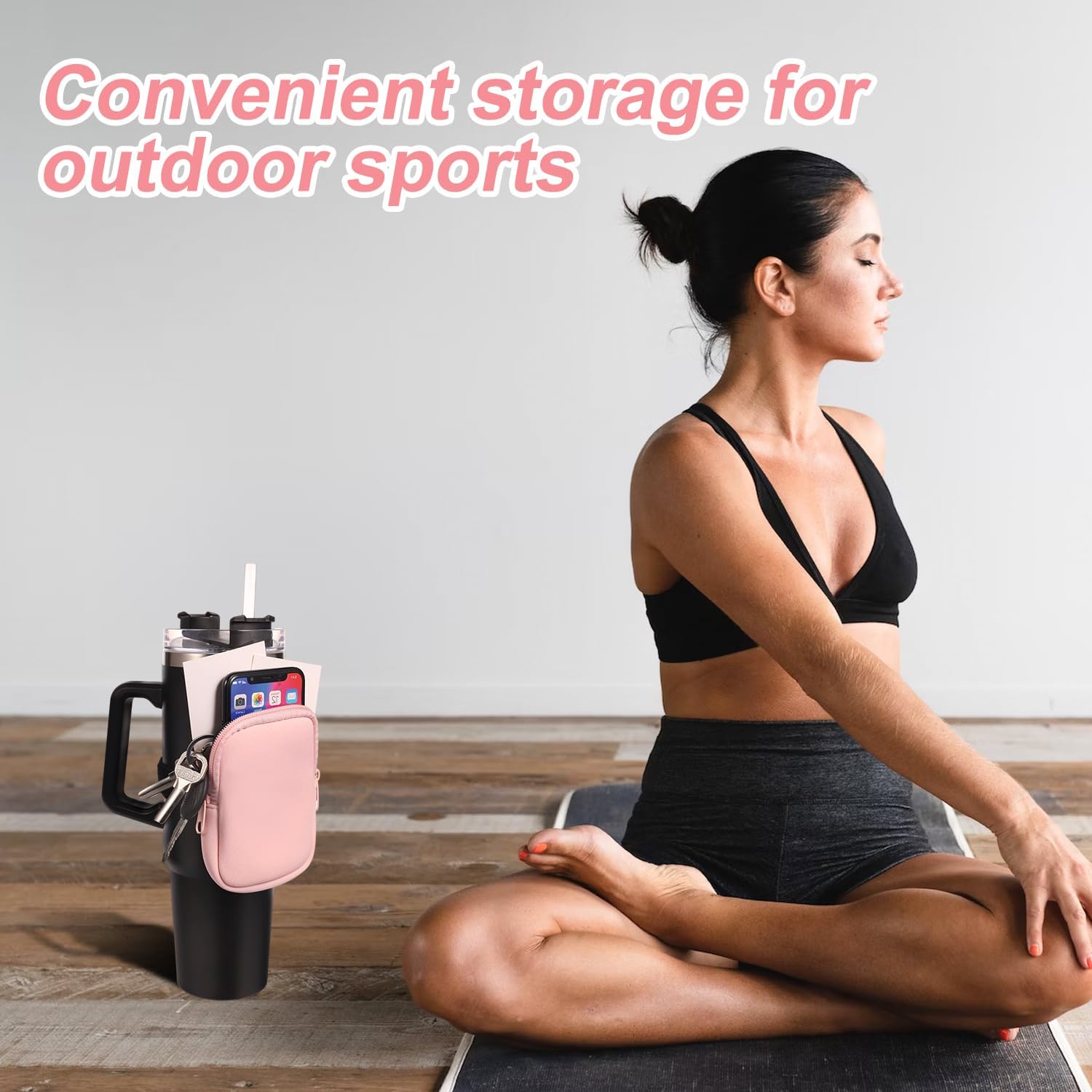 2 bolsas para botella de agua Stanley, bolsa con cremallera para Stanley Cup Bolsa ajustable para botellas de gimnasio, bolsa de botella de agua