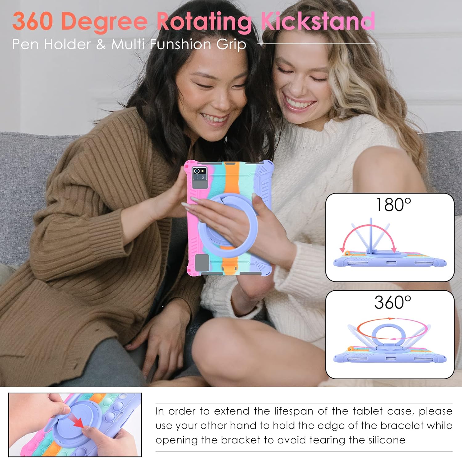 DETUOSI Funda de silicona para Plimpton PlimPad P60 de 10 pulgadas, funda protectora multiángulo para Moderness MB1001 de 10 pulgadas, Hoozo de 10.1