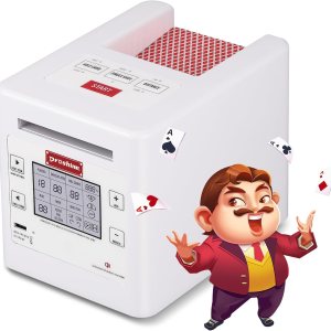 Proshine Máquina distribuidora de tarjetas, distribuidor automático de tarjetas para 2 a 12 jugadores, máquina distribuidora de tarjetas giratoria Proshine Máquina distribuidora de tarjetas, distribuidor automático de tarjetas para 2 a 12 jugadores, máquina distribuidora de tarjetas giratoria