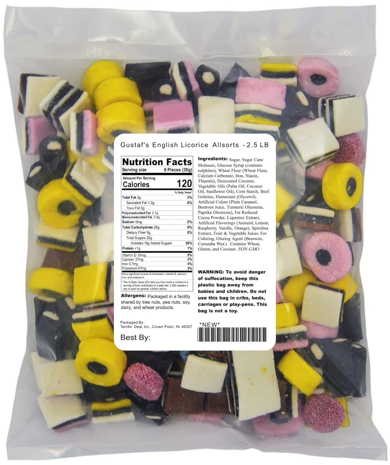 Gustaf’s Regaliz inglés Allsorts – 2.5 LB