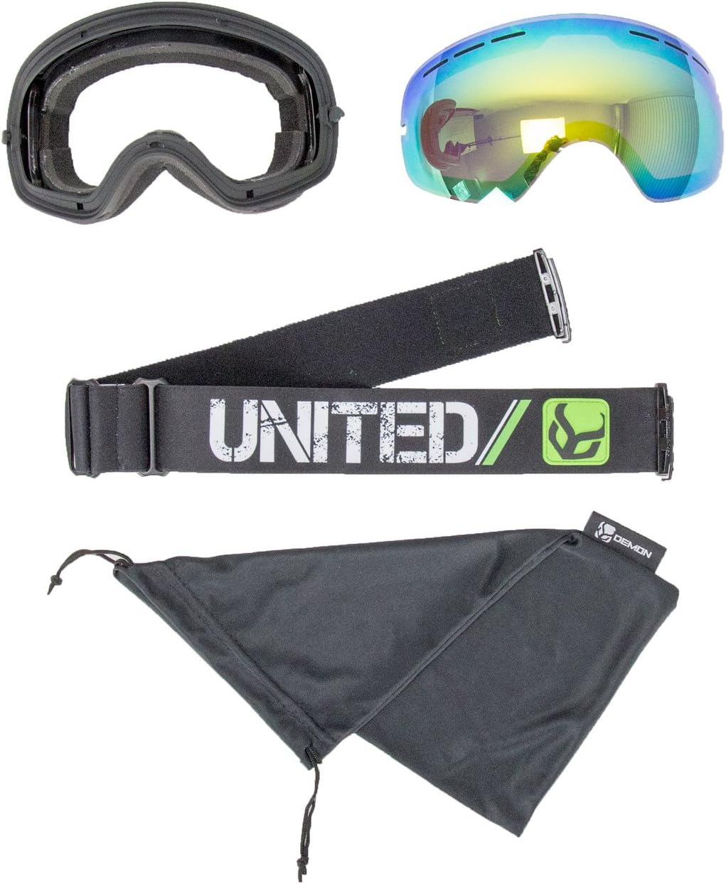 Demon United Phantom – Casco con audio y lentes para nieve Supra