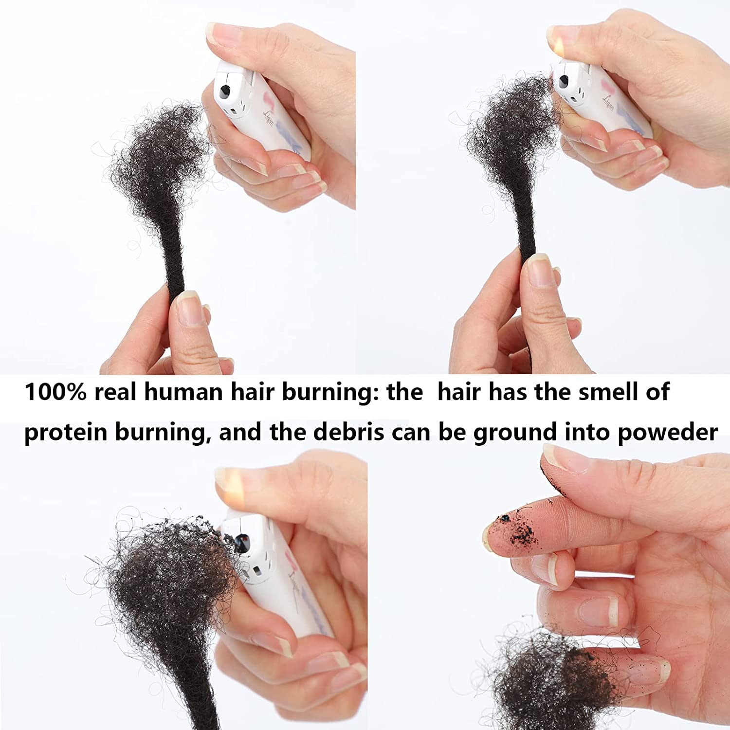 Loc – Extensiones de cabello humano de 4-24 pulgadas, extensiones de rastas de cabello humano totalmente hechas a mano, extensiones de cabello