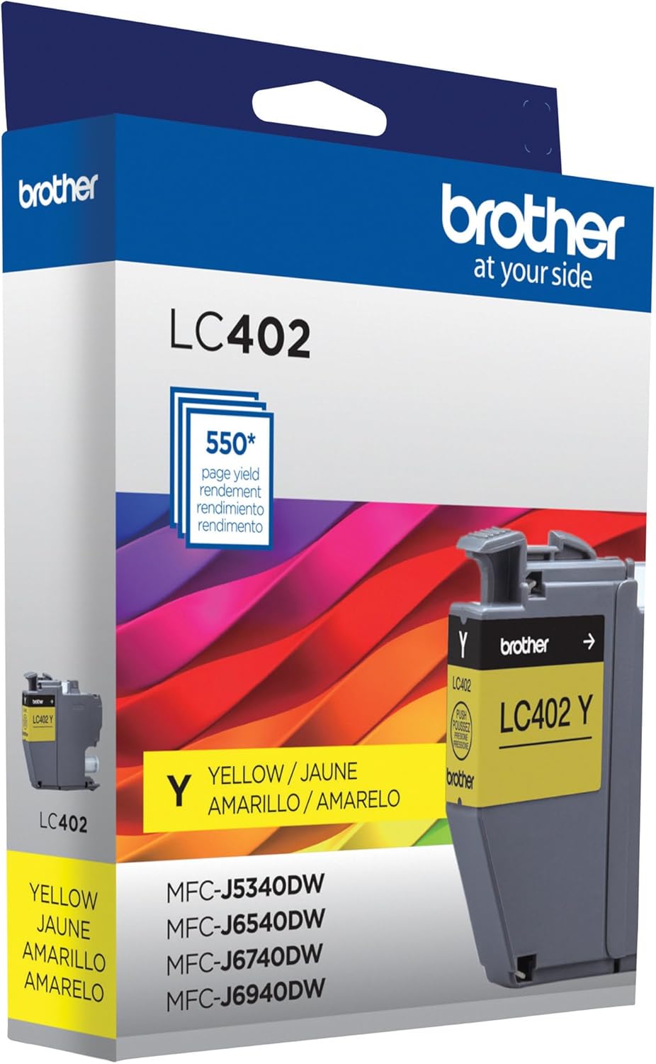 Brother Cartucho de tinta amarillo de rendimiento estándar LC402Y original