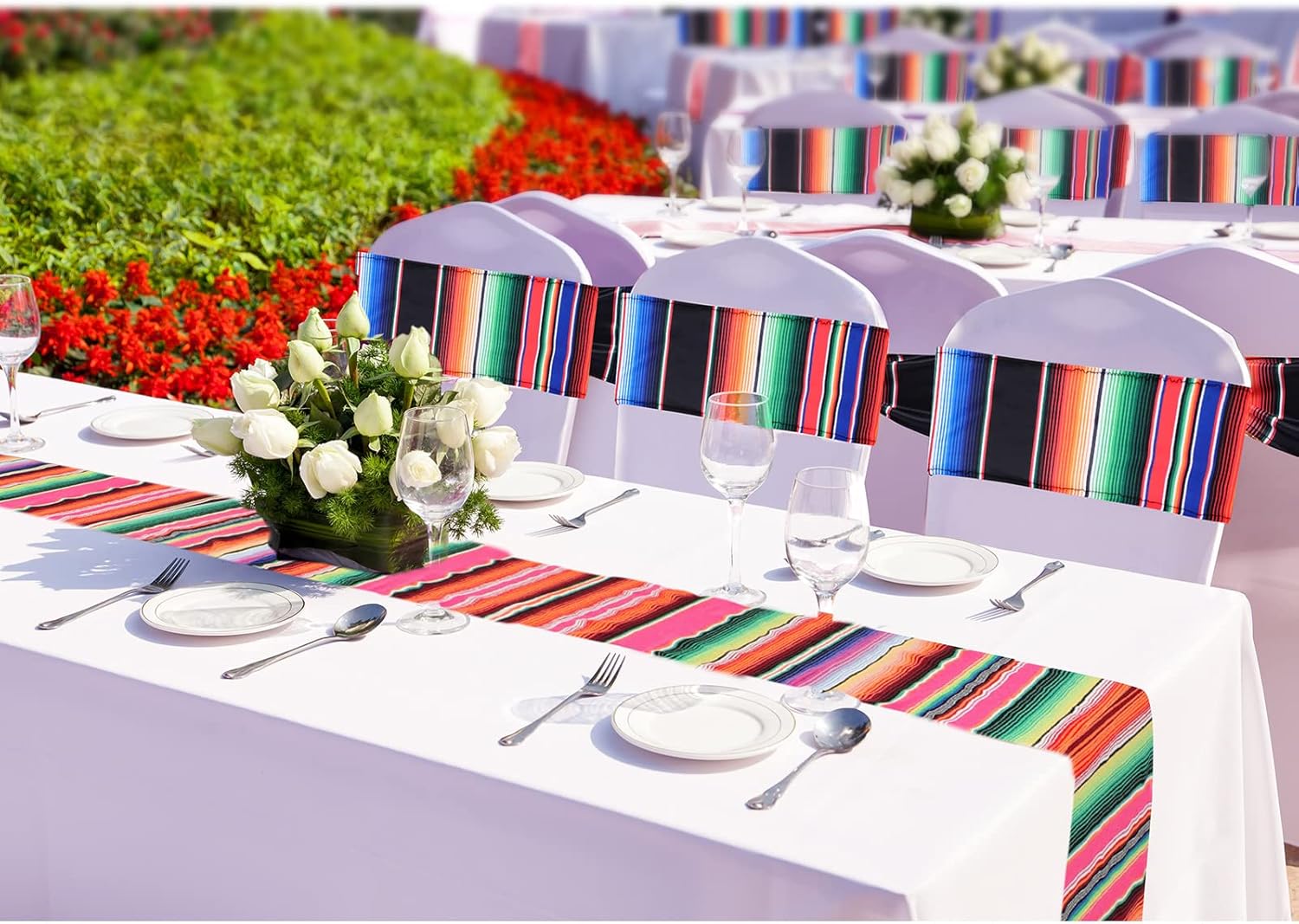 100 bandas elásticas para sillas de comedor con temática mexicana, bandas de elastano con hebilla para bodas, eventos, fiestas, ceremonias,