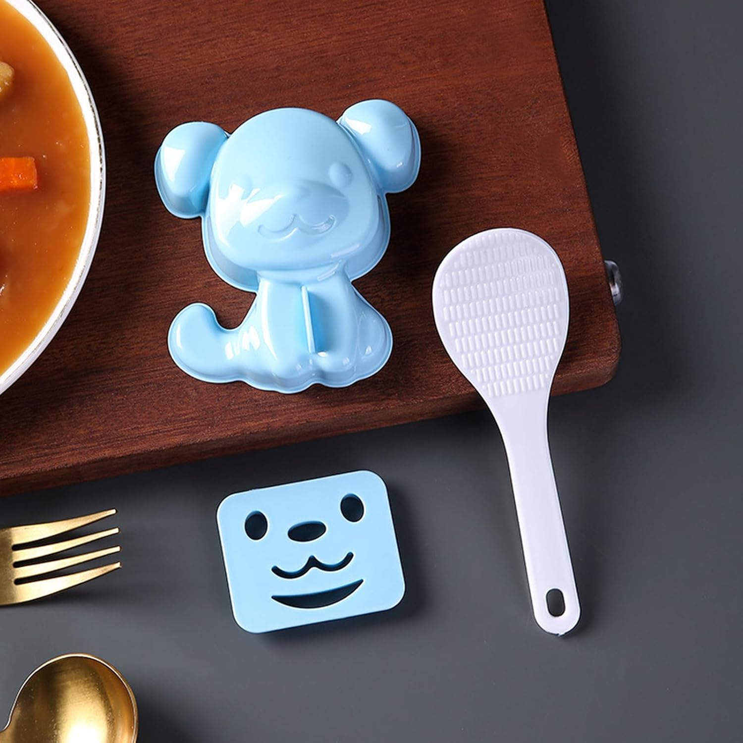 Molde de bolas de arroz para niños, molde de onigiri para perros, moldes moldeadores de arroz, accesorios para almuerzo para niños, molde de prensa
