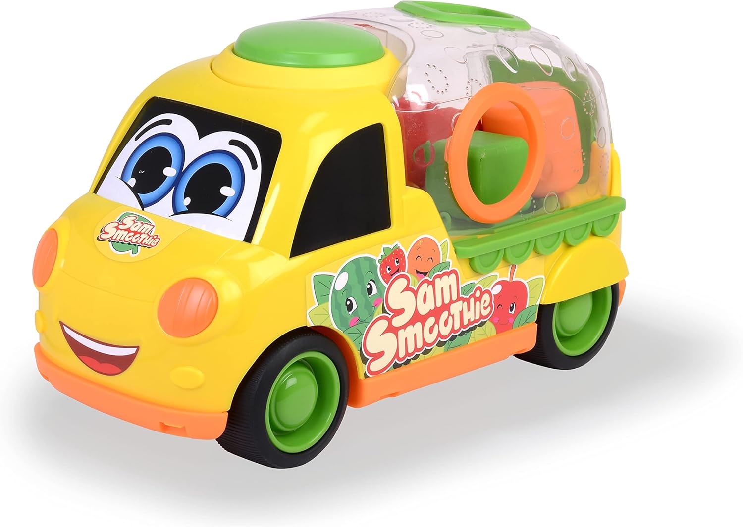 Dickie 204115007 ABC Sam Smoothie Fruit Themed Vehicle 30 cm Motor Skills 3 Fruits Included for Ages 12 Months and Above