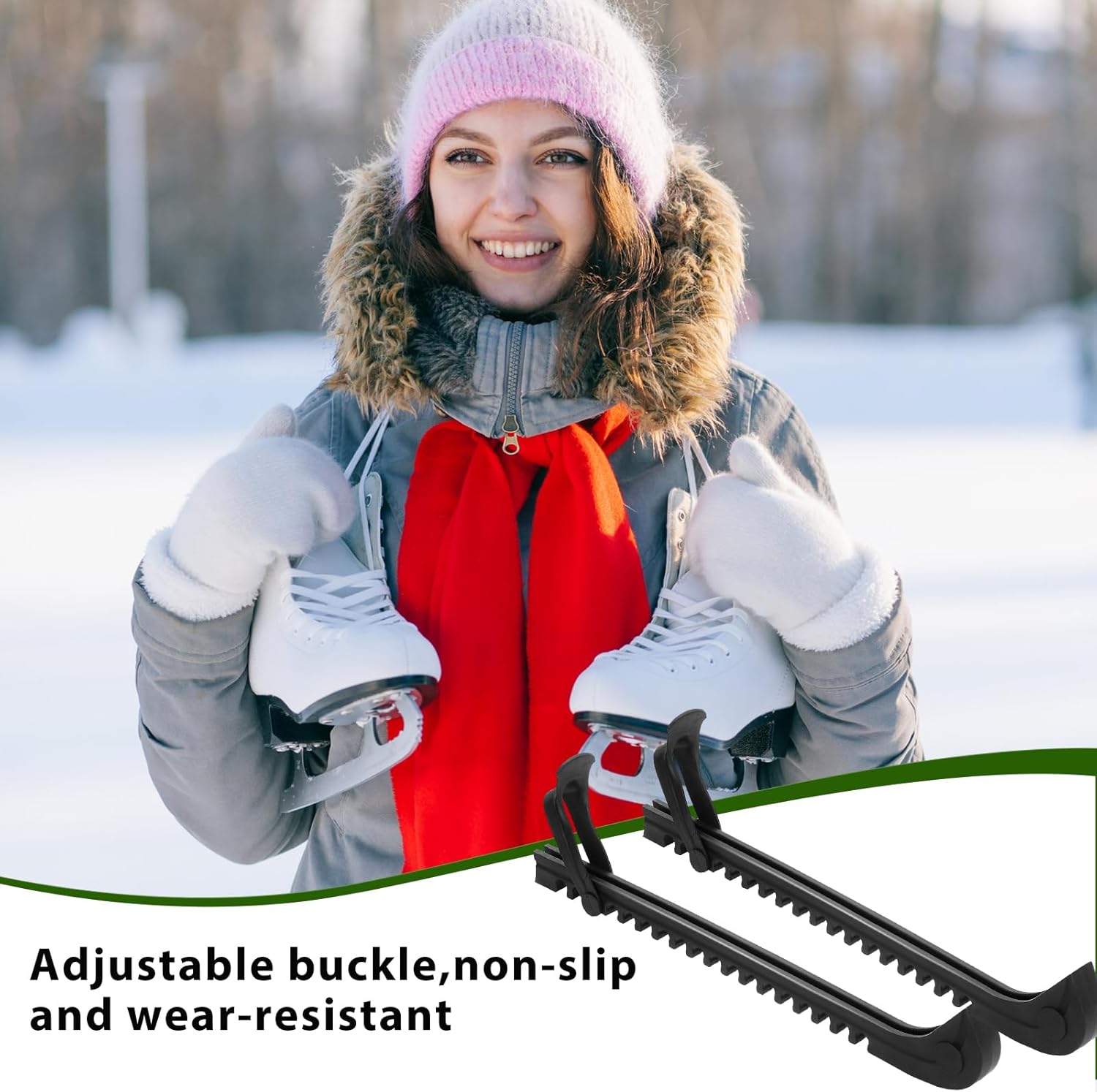 Protectores de patinaje sobre hielo, fundas ajustables para patinaje sobre hielo, accesorios de patinaje para hockey sobre hielo para niños y