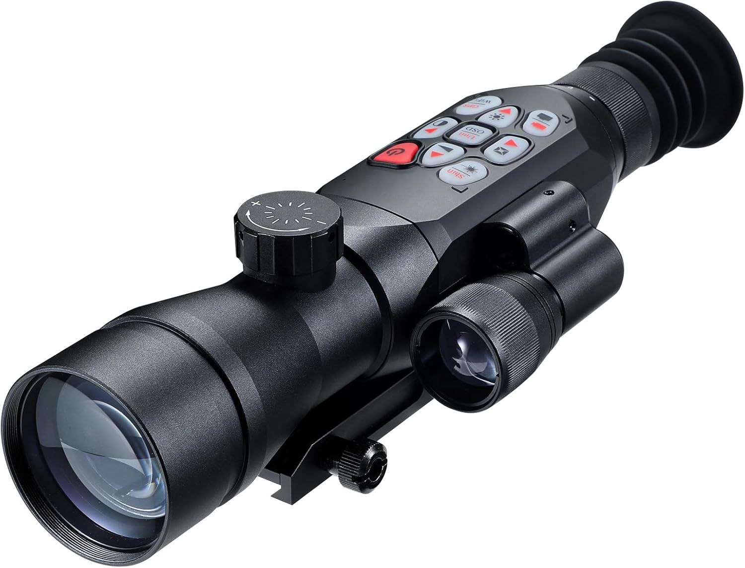 Alcance digital de visión nocturna para caza lente de 1.969 in, aplicación WiFi, zoom de 3.7-11x, punto de mira fácil de poner a cero IP66 luz