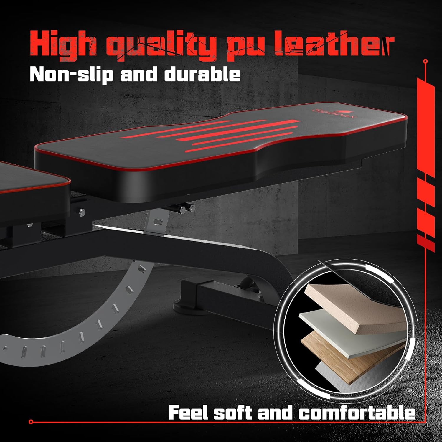1200LB Workout Bench,Adjustable Weight Bench for Home Gym,Versatile InclineDecline Workout Bench for Full Body Strength Training