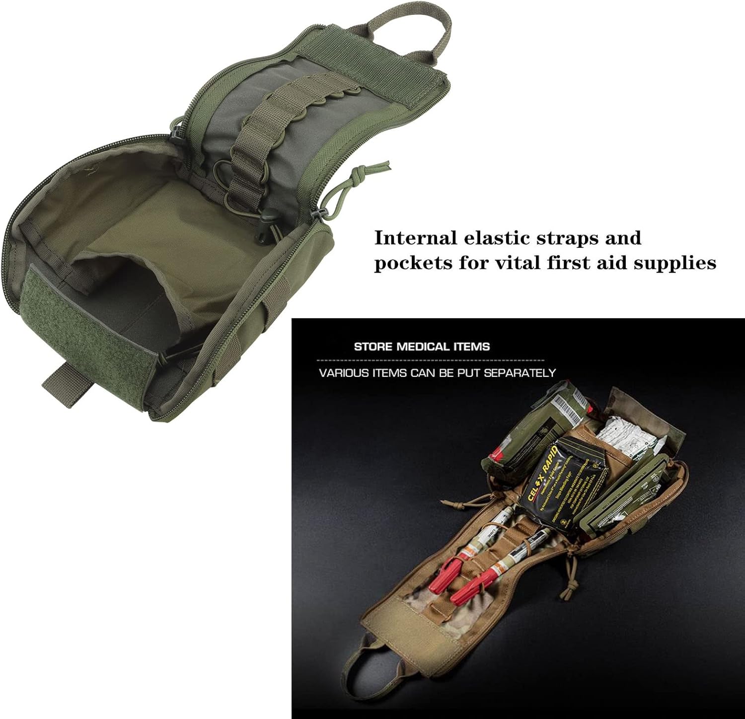 Kits de primeros auxilios Rip-Away Utilidad médica táctica IFAK Medical Molle bolsa militar Med liberación rápida emergencia EDC bolsas kit de