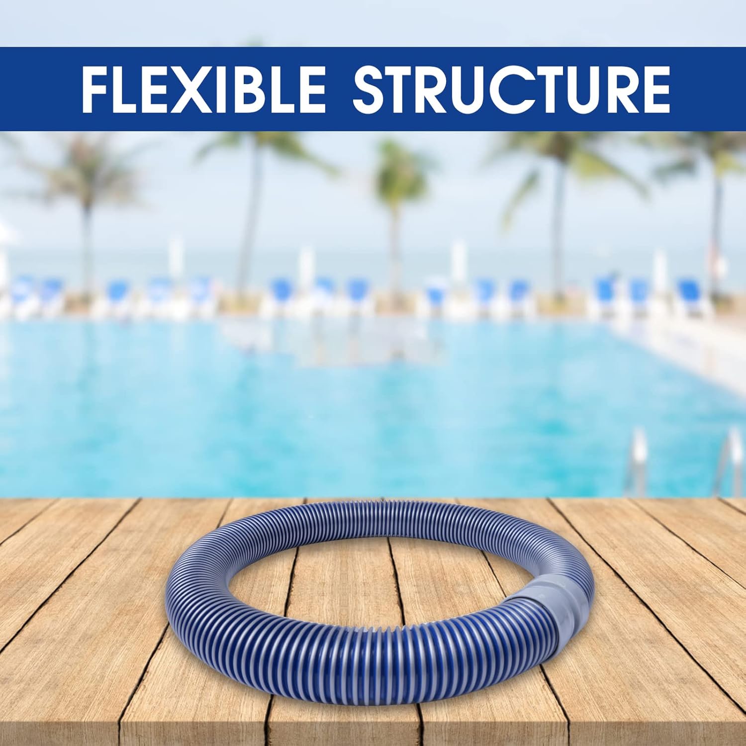 POOLWHALE Manguera profesional para aspiradora de piscina, mangueras de 1.5 pulgadas, 8 piezas, extensión perfecta para aspiradora de