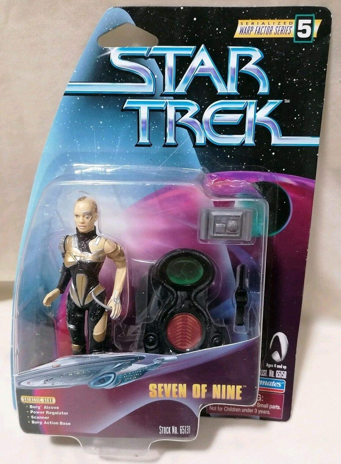 Figura de acción de siete de nueve de 5 pulgadas como aparece en Star Trek Voyager del episodio “The Gift” – Warp Factor Series 5