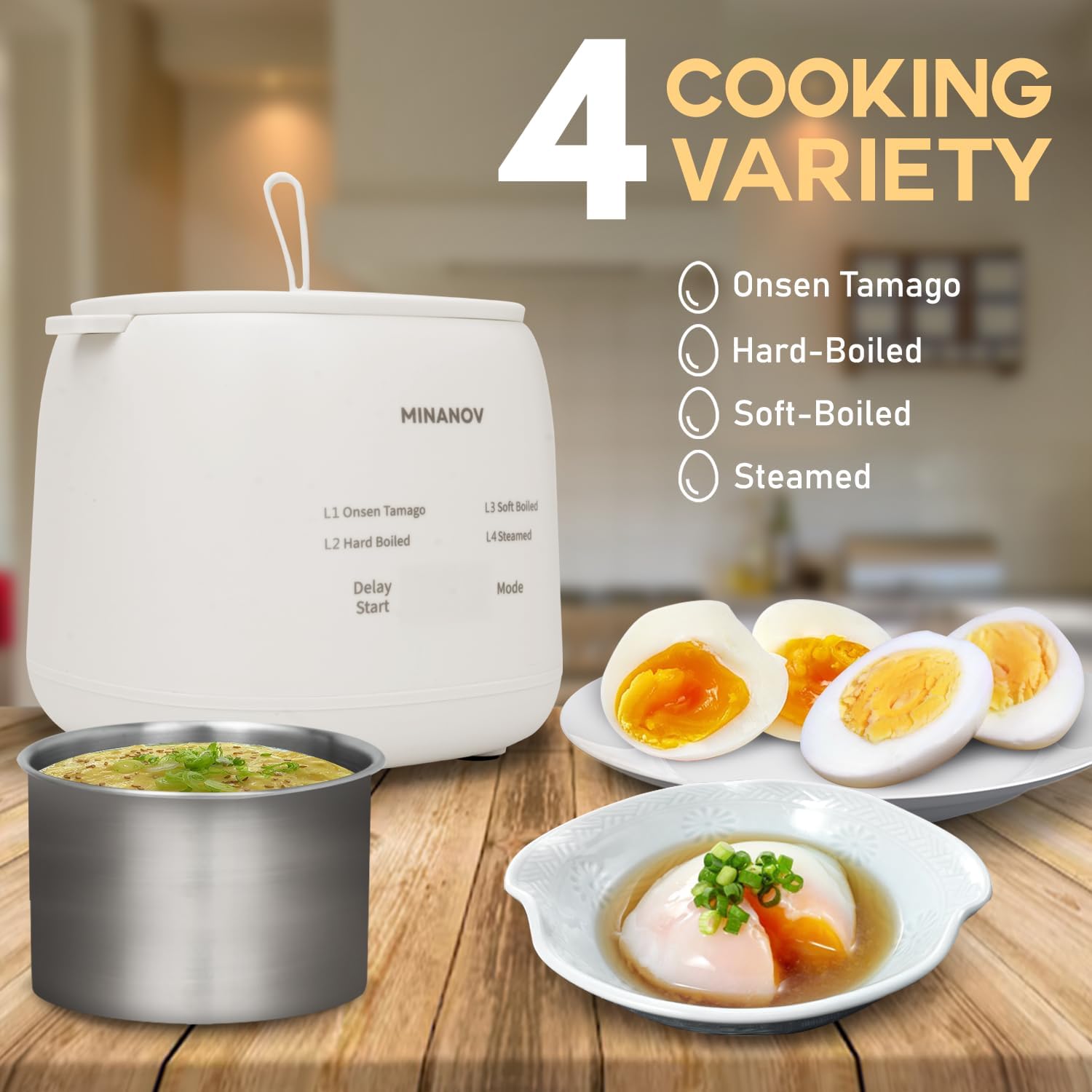 Máquina para hacer huevos  Olla eléctrica para huevos con apagado automático y alarma, máquina para hacer huevos duros, hervidos suaves, al vapor,