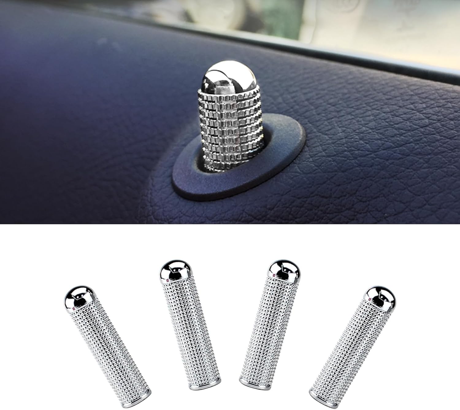 ZKFAR Paquete de 4 pines de bloqueo de puerta, perillas de bloqueo de automóvil de 0.35 pulgadas, accesorios de modificación interior del automóvil,