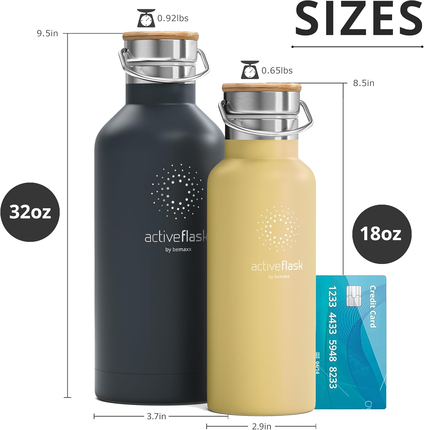 Botella de agua de acero inoxidable con pajita, infusor y 3 tapas 1832 oz a prueba de fugas aislado al vacío ACTIVE FLASK Botellas de beber frías