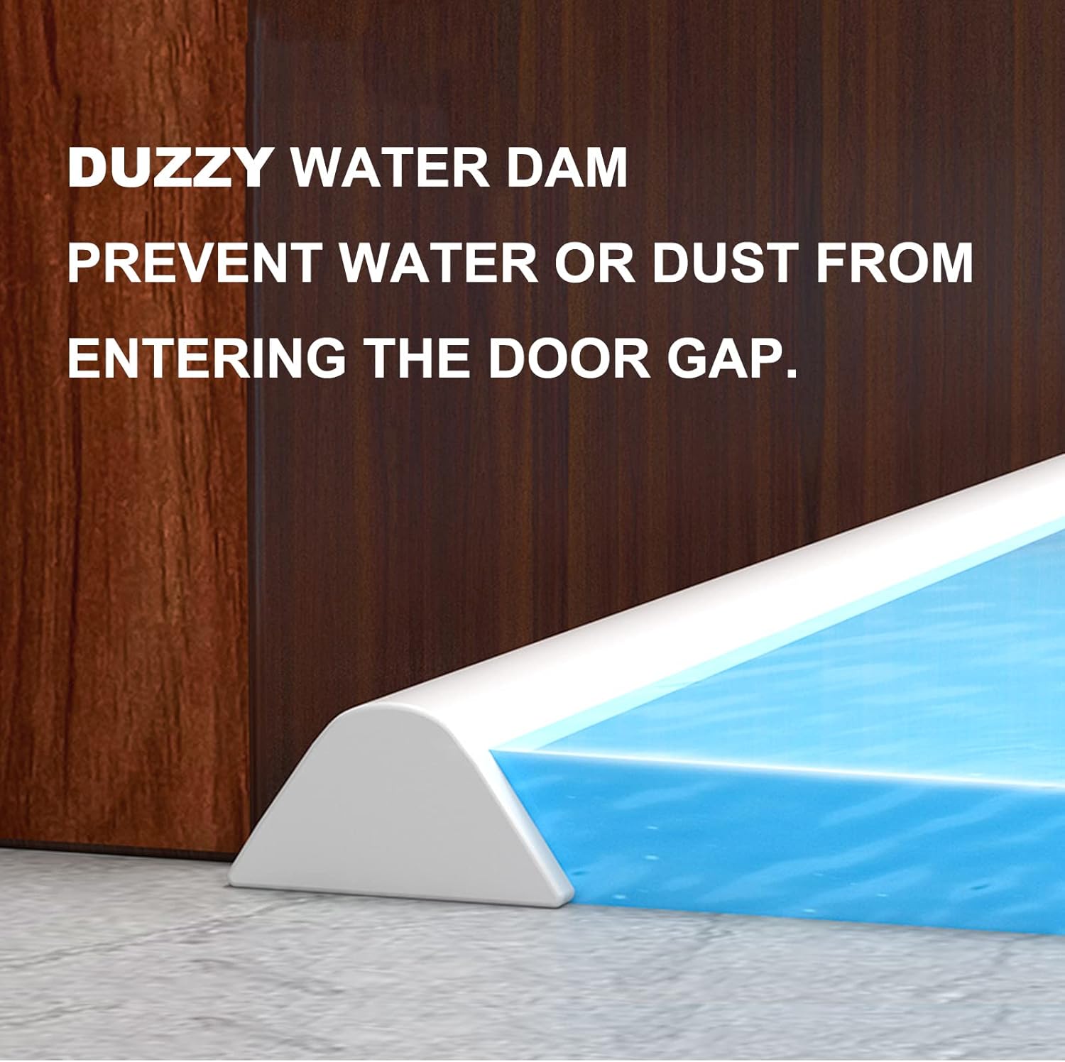 Duzzy Presa de agua plegable de ducha de 39 pulgadas, barrera de tapón de agua y sistema de retención que mantiene el agua dentro del umbral,