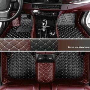 CHABLE Alfombrillas de cuero personalizadas impermeables para el 97 % de los sedán, SUV, automóvil deportivo, negro, beige, alfombrillas de vehículo CHABLE Alfombrillas de cuero personalizadas impermeables para el 97 % de los sedán, SUV, automóvil deportivo, negro, beige, alfombrillas de vehículo