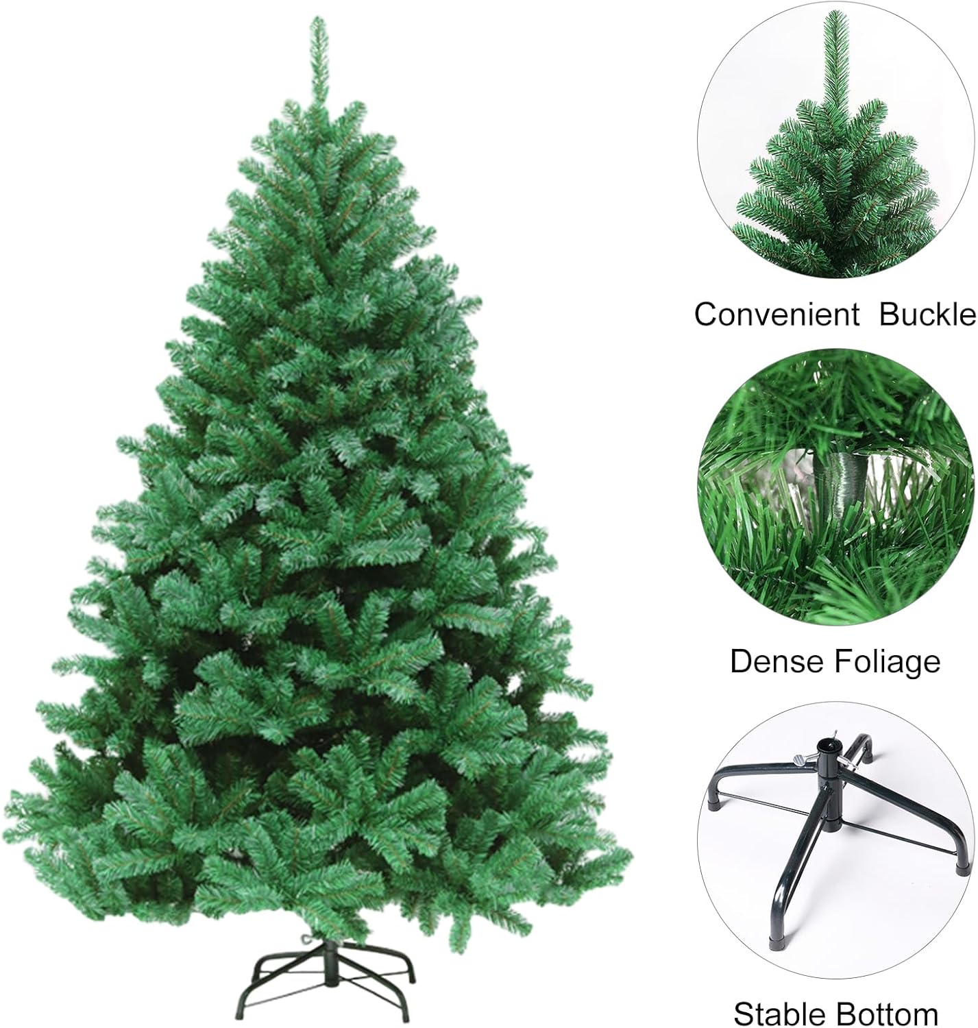 URMAGIC Árbol de Navidad de mesa, pinos de Navidad artificiales de 18 pulgadas con soporte de plástico, árbol de Navidad de mesa, decoraciones de