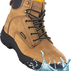Botas de trabajo impermeables para hombre, punta suave, cuero impermeable de 6 pulgadas, forro aislante, botas de trabajo ultra secas, botas de Botas de trabajo impermeables para hombre, punta suave, cuero impermeable de 6 pulgadas, forro aislante, botas de trabajo ultra secas, botas de