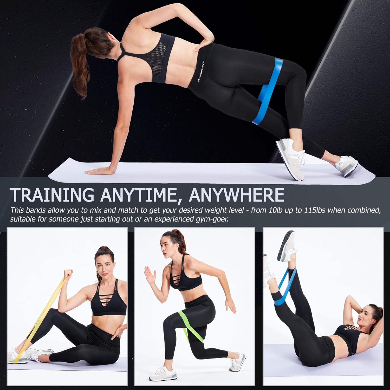 5 bandas de resistencia en bucle, bandas de ejercicio para mujeres y hombres, mini bandas de ejercicio para entrenamiento, bandas de entrenamiento
