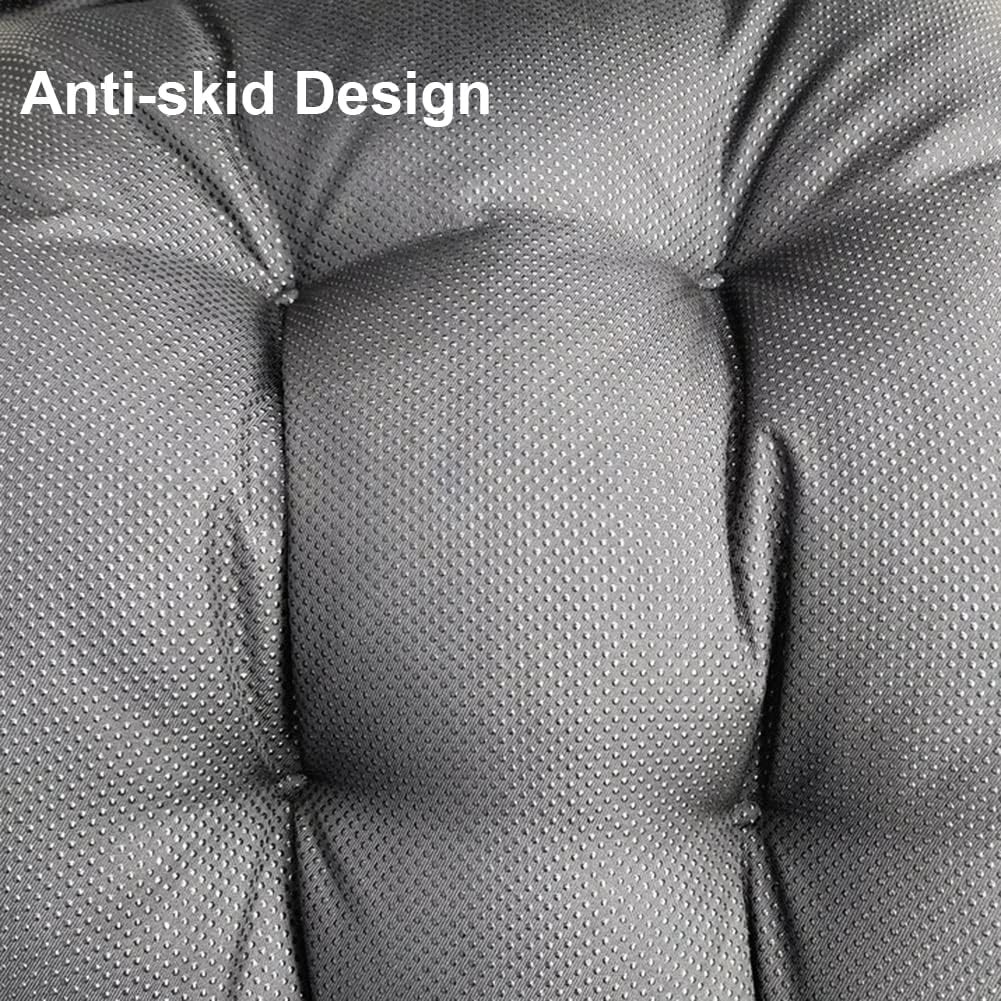 Cojín impermeable para silla de patio, para interiores y exteriores, con estampado floral, repuesto con lazos, cojín para silla mecedora, cojín