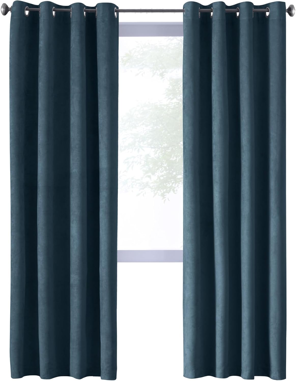 Loft Living Nova – Cortina opaca con ojales, 54 x 84 pulgadas, color azul marino