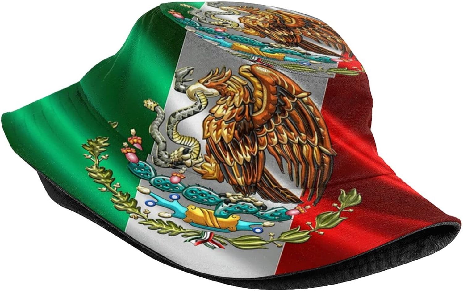 Sombrero de México, sombrero de pescador con bandera mexicana, plegable, para viajes, playa, sombrero de sol de ala ancha, gorras de pescador para