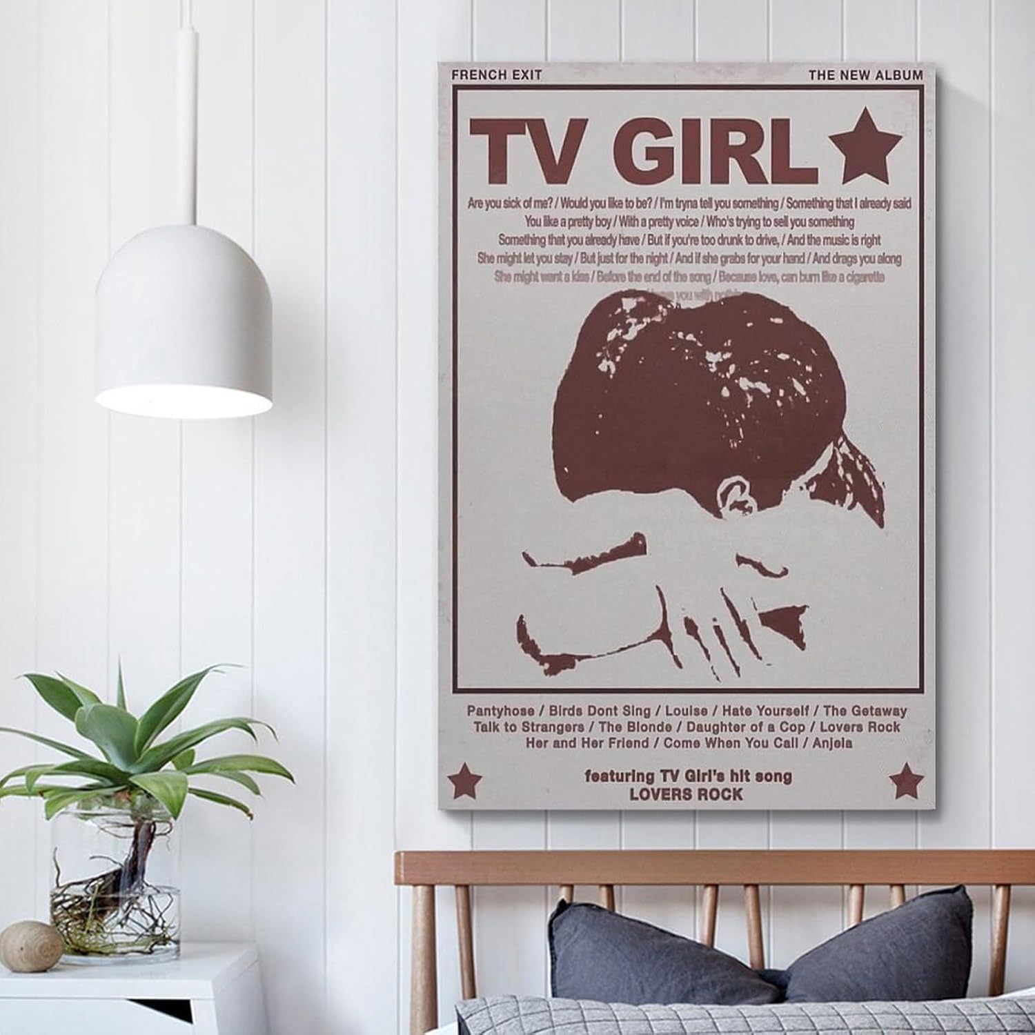 Póster musical retro de TV Girl, póster de arte en lienzo y arte de pared, póster moderno para decoración del hogar, dormitorio, 12 x 18 pulgadas
