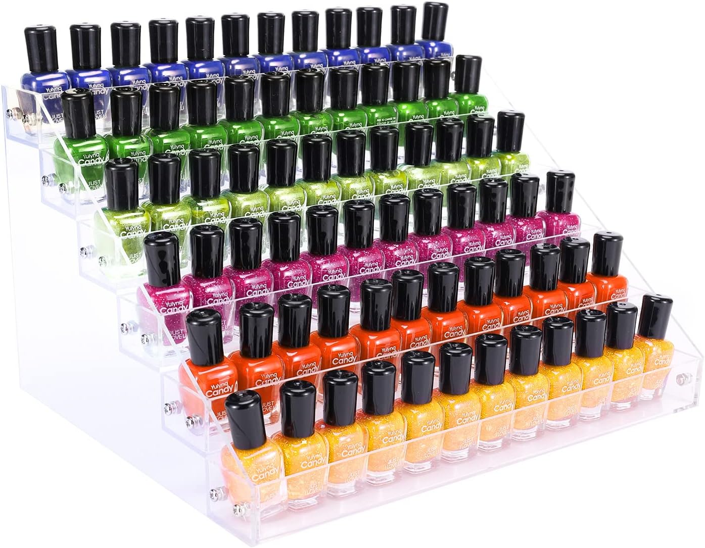Organizador de esmalte de uñas, 6 capas de acrílico para esmalte de uñas, estante de almacenamiento de lentes de sol, aceites esenciales, soporte